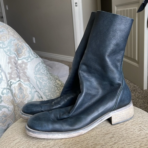 FREE PEOPLE Sutton Tight Slouch Leather Round-toe Boots - Picture 6 of 11